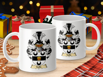 Physical Item 11oz / White Vuille Clan Coat Of Arms Scottish Clan Emblem Mug