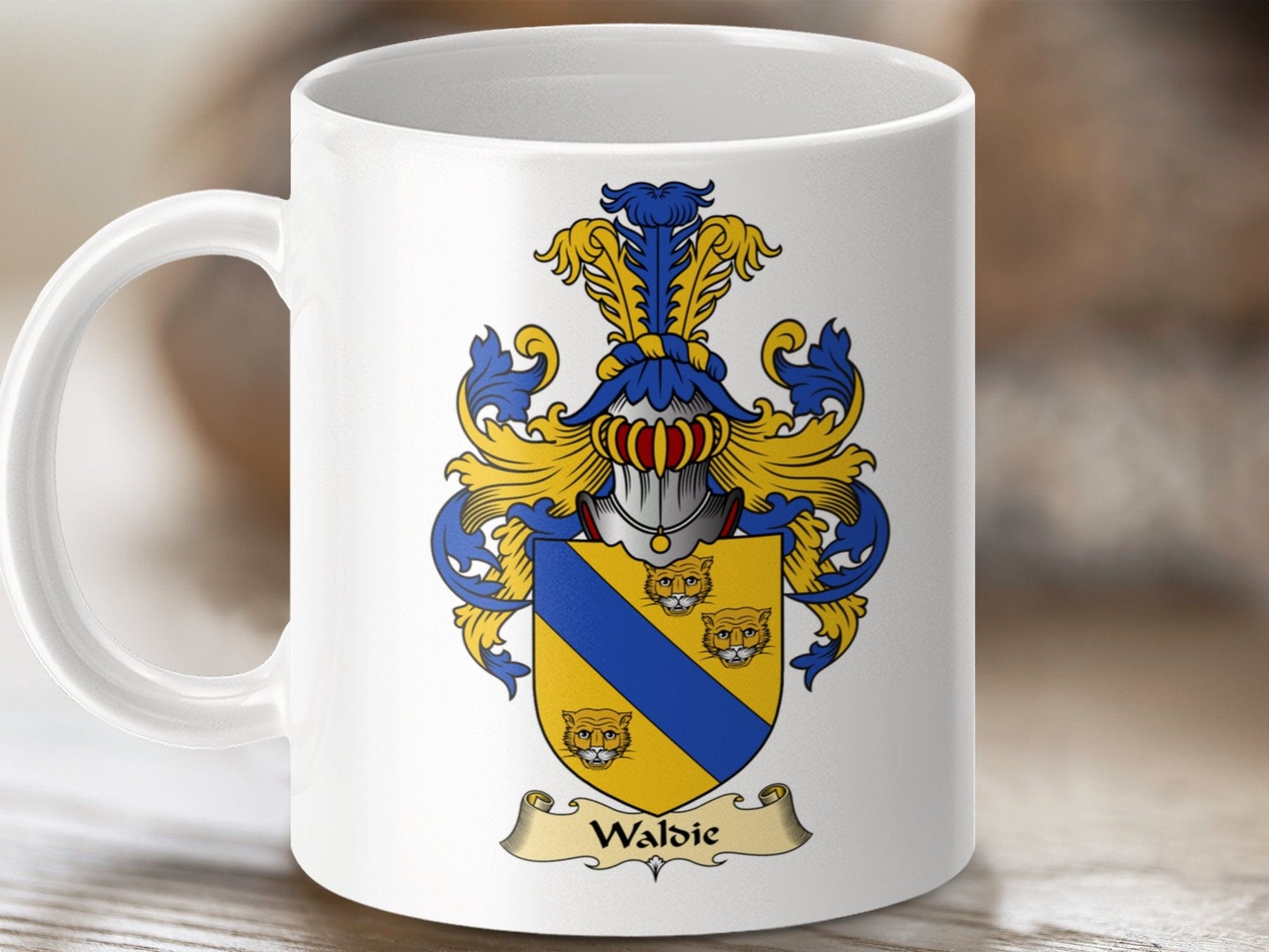 Physical Item 11oz / White Wabic Clan Coat Of Arms Scottish Mug