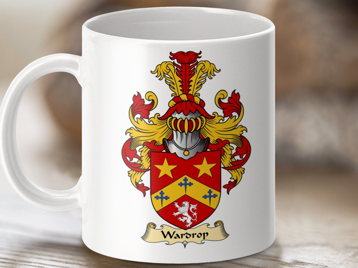 Physical Item 11oz / White Wardrop Clan Coat Of Arms Scottish Mug