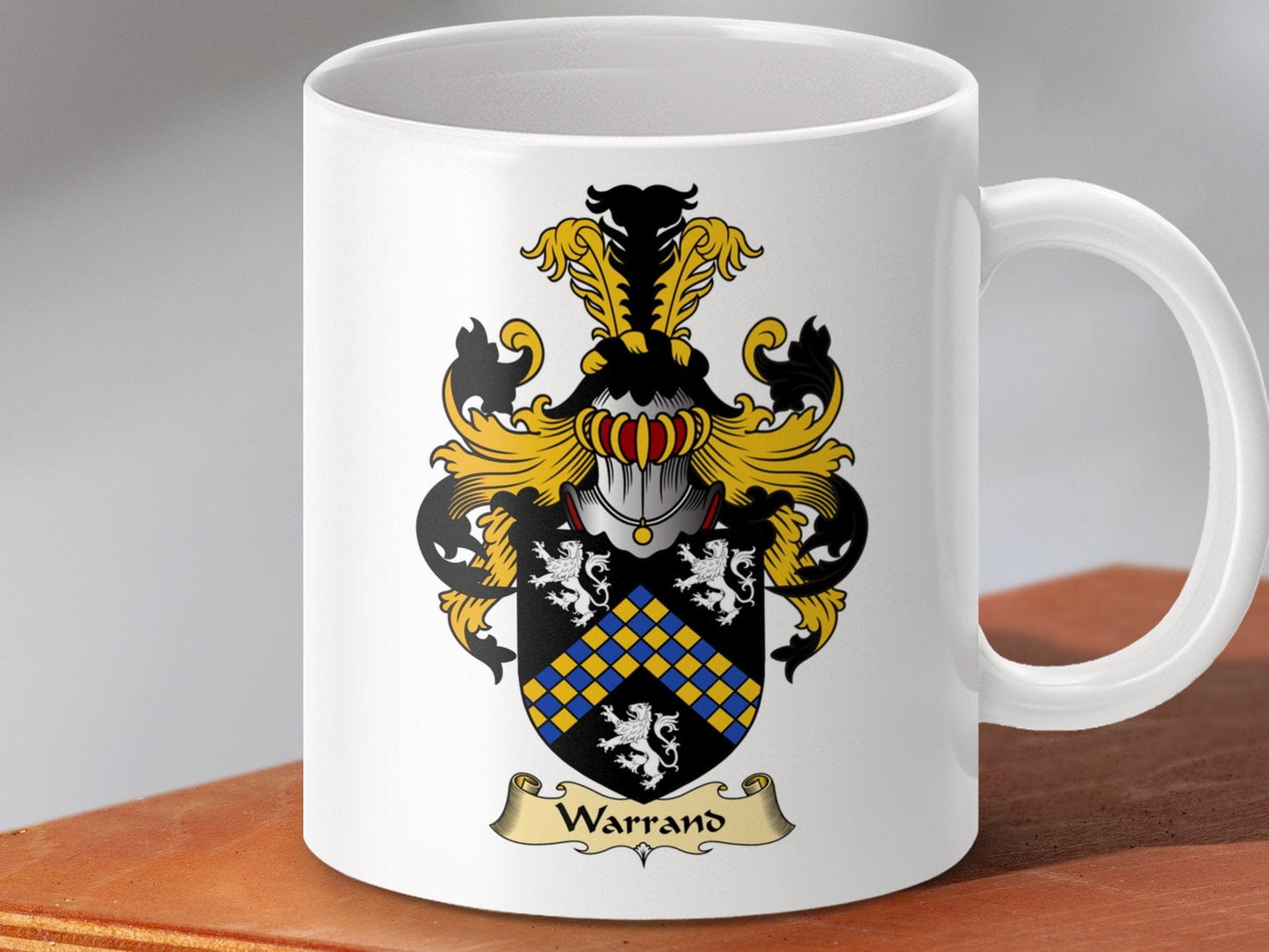 Physical Item 11oz / White Warrant Clan Coat Of Arms Scottish Clan Heritage Mug