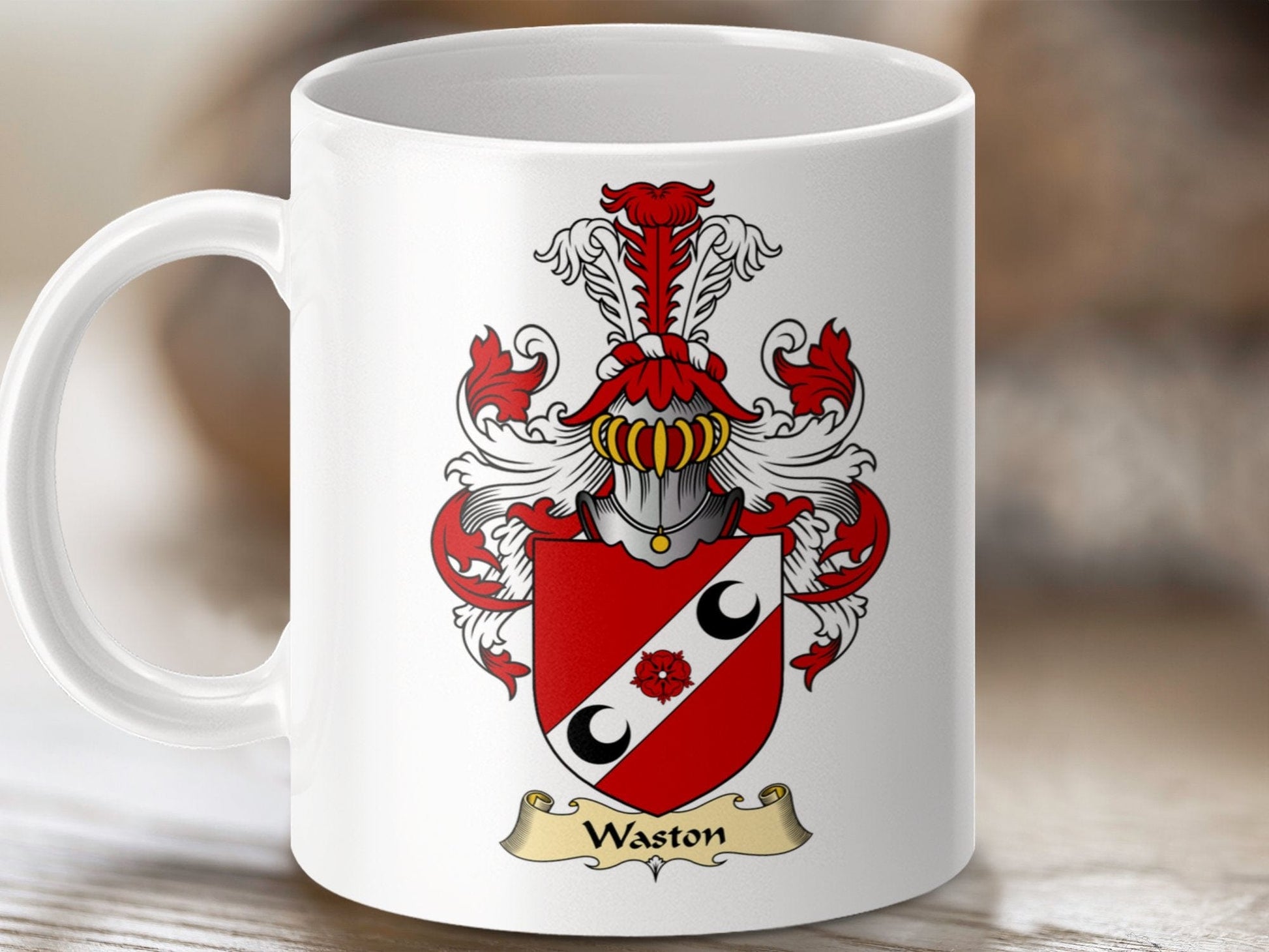 Physical Item 11oz / White Watson Clan Coat Of Arms Scottish Mug