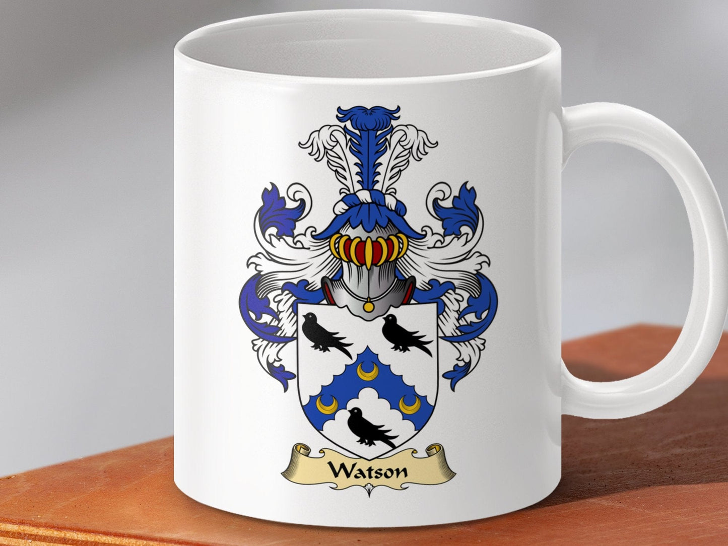 Physical Item 11oz / White Watson Clan Coat Of Arms Scottish Mug