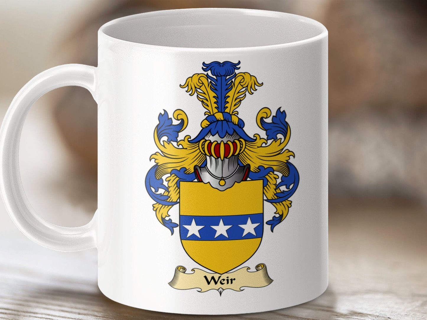 Physical Item 11oz / White Weir Clan Coat Of Arms Scottish Clan Emblem Mug