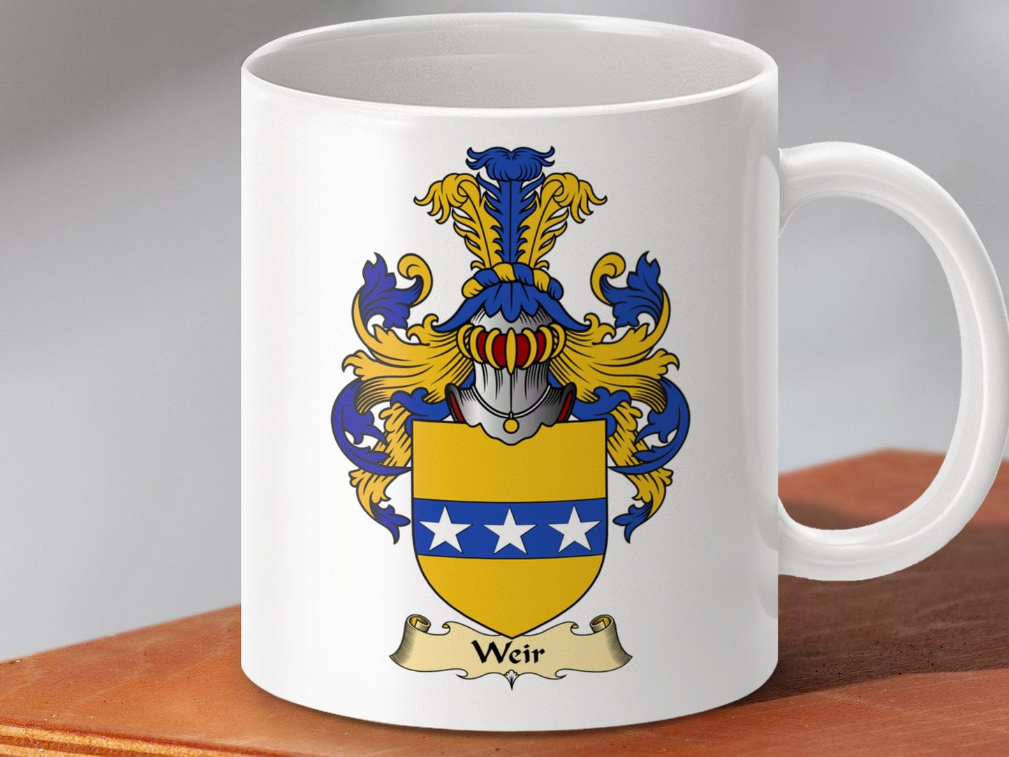 Physical Item 11oz / White Weir Clan Coat Of Arms Scottish Clan Emblem Mug