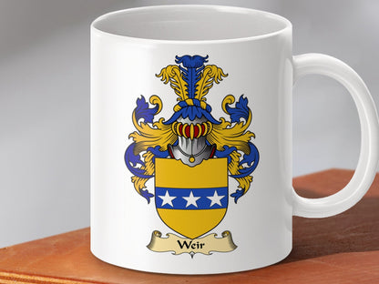 Physical Item 11oz / White Weir Clan Coat Of Arms Scottish Clan Emblem Mug