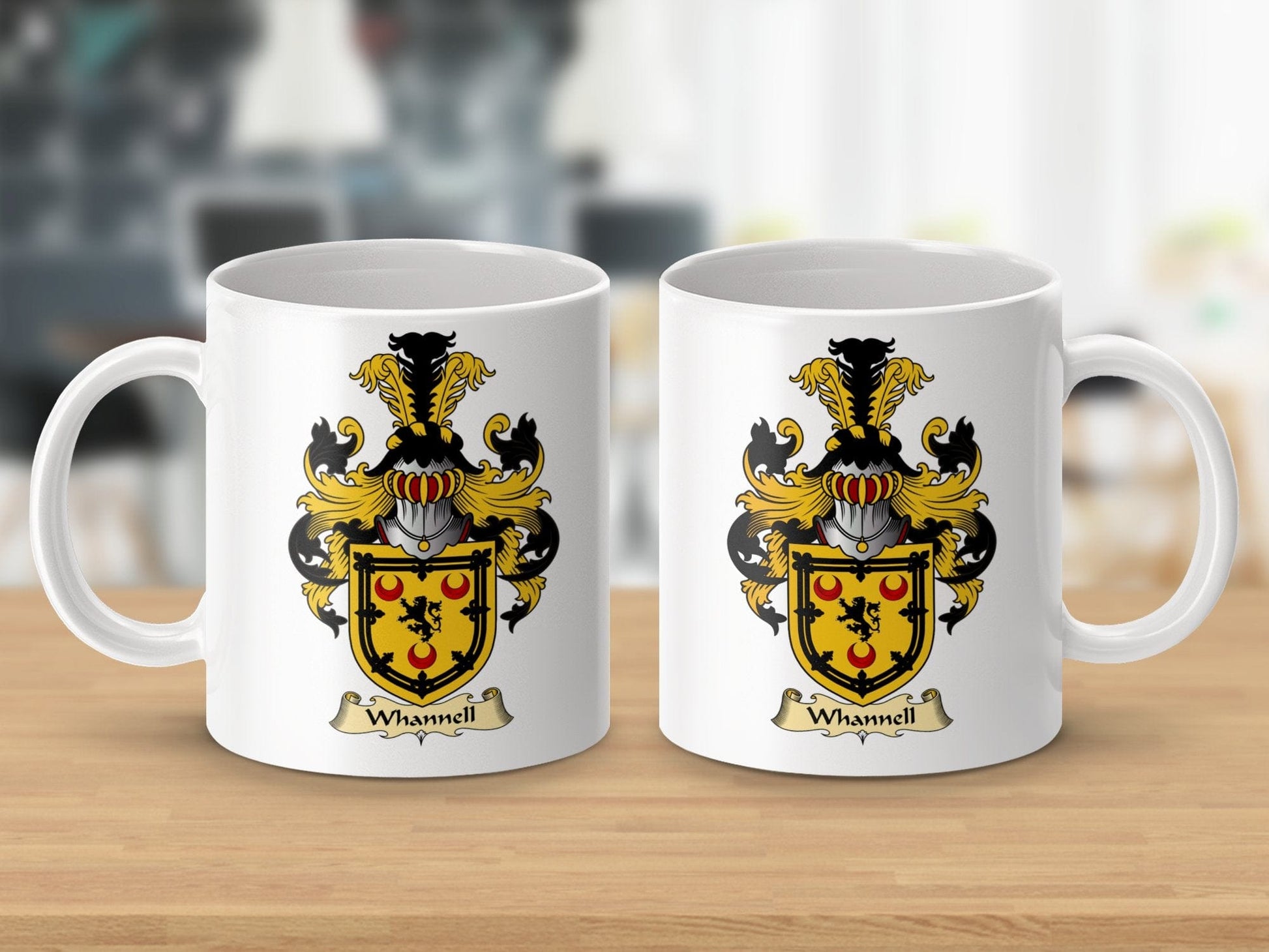 Physical Item 11oz / White Whannell Clan Coat Of Arms Scottish Mug