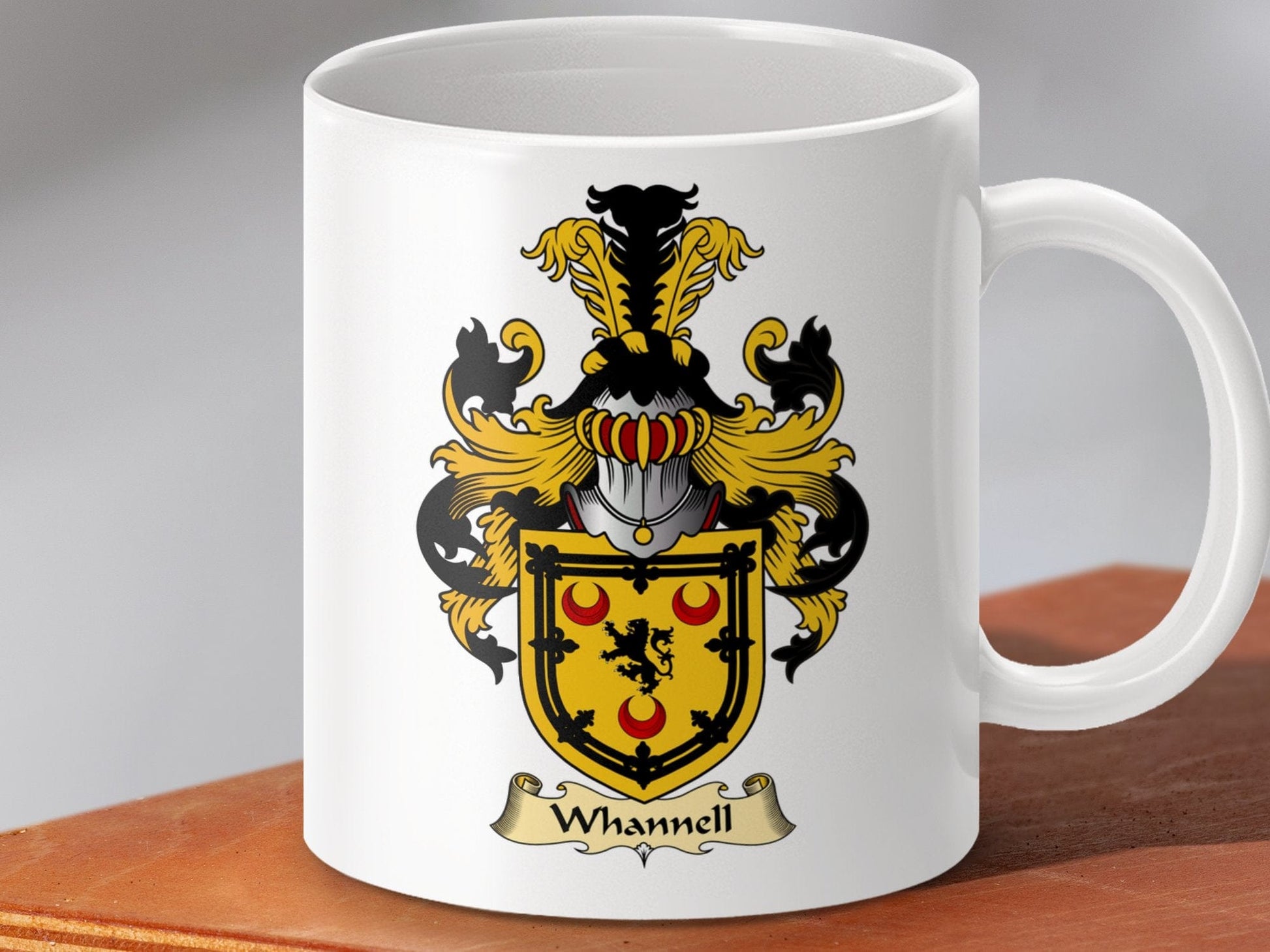 Physical Item 11oz / White Whannell Clan Coat Of Arms Scottish Mug