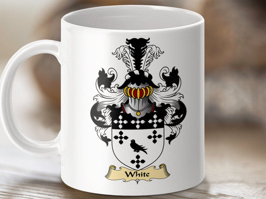 Physical Item 11oz / White White Clan Coat Of Arms Scottish Mug