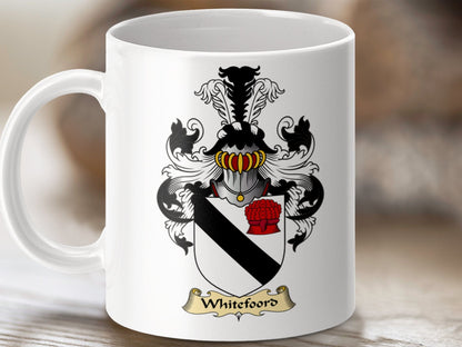 Physical Item 11oz / White Whiteford Clan Coat Of Arms Scottish Mug