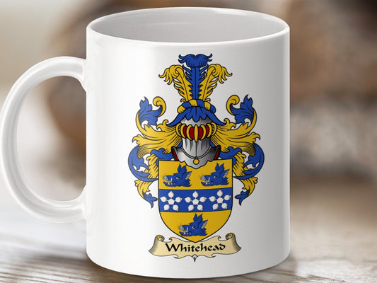 Physical Item 11oz / White Whitehead Clan Coat Of Arms Scottish Heritage Mug