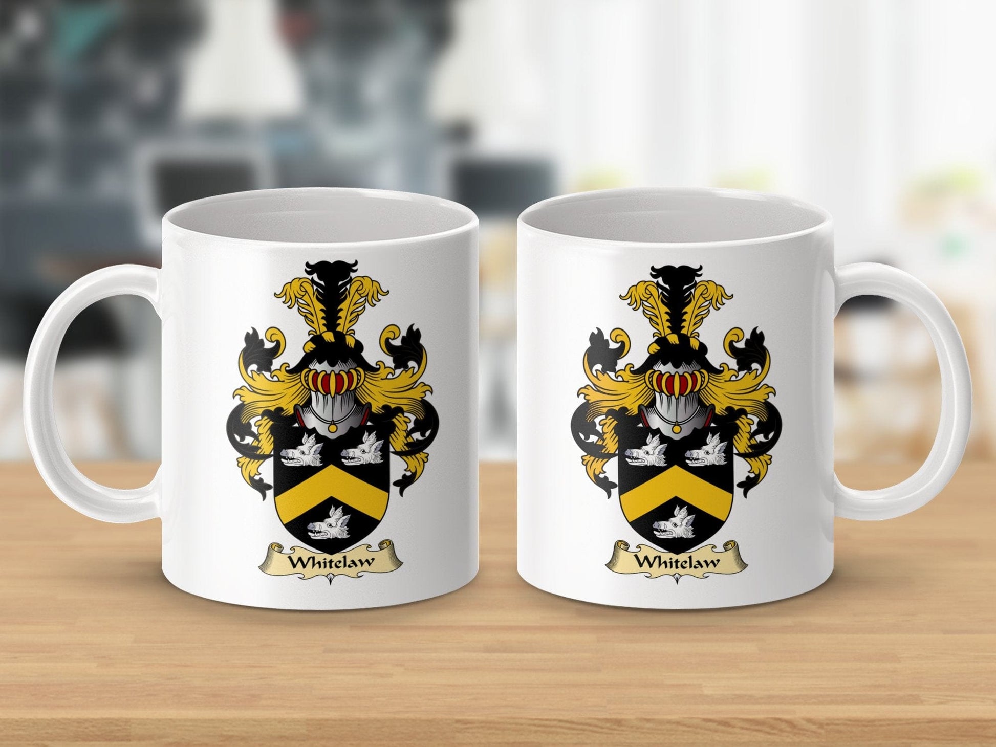 Physical Item 11oz / White Whitelaw Clan Coat Of Arms Scottish Mug