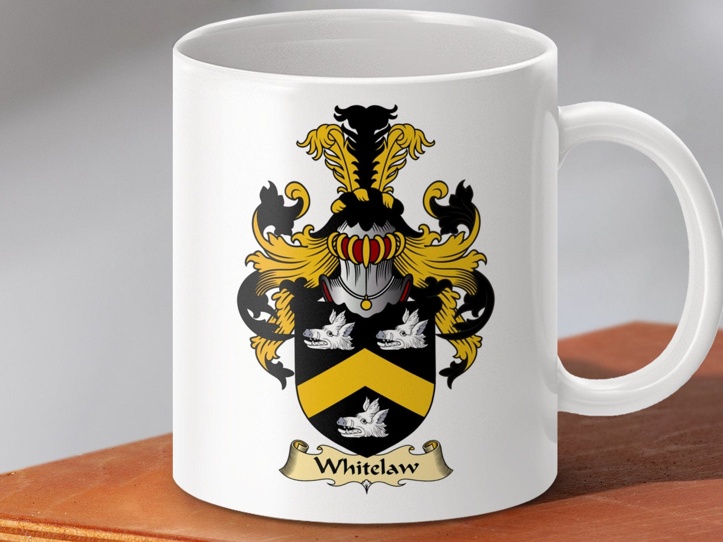 Physical Item 11oz / White Whitelaw Clan Coat Of Arms Scottish Mug