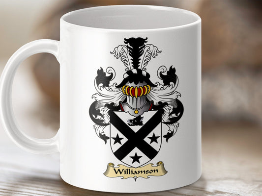 Physical Item 11oz / White Williamson Clan Coat Of Arms Scottish Mug