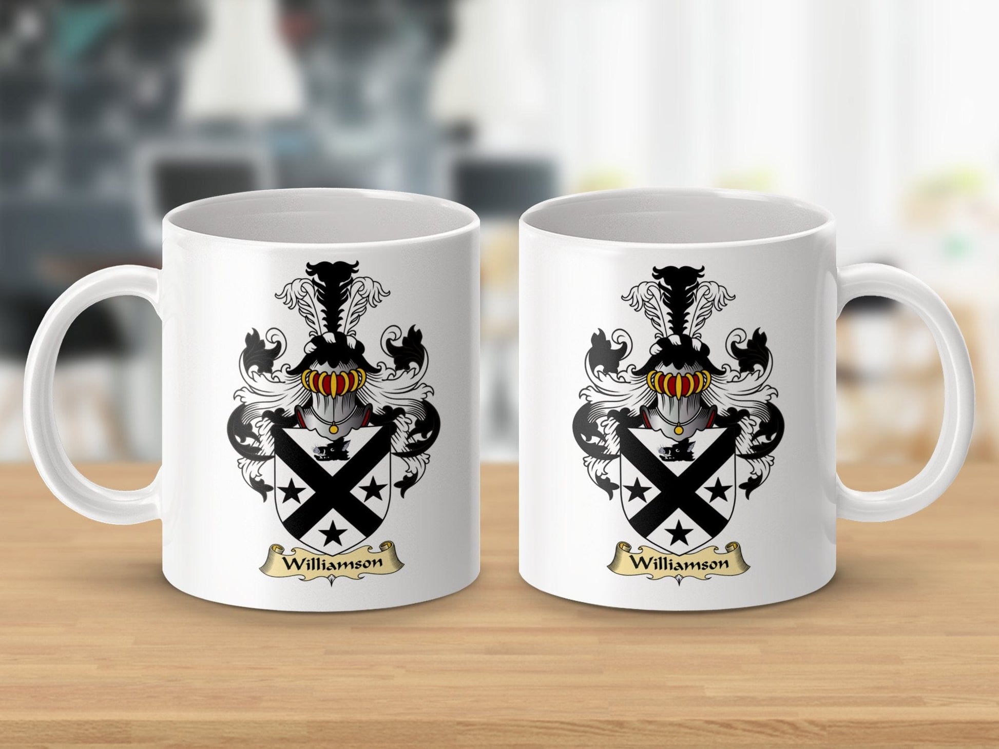 Physical Item 11oz / White Williamson Clan Coat Of Arms Scottish Mug