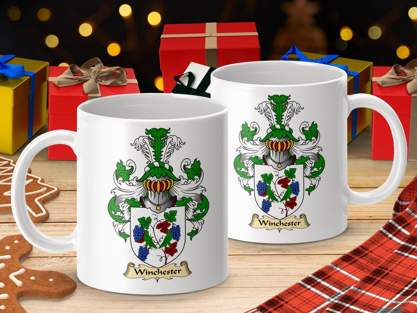 Physical Item 11oz / White Winchester Clan Coat Of Arms Scottish Mug