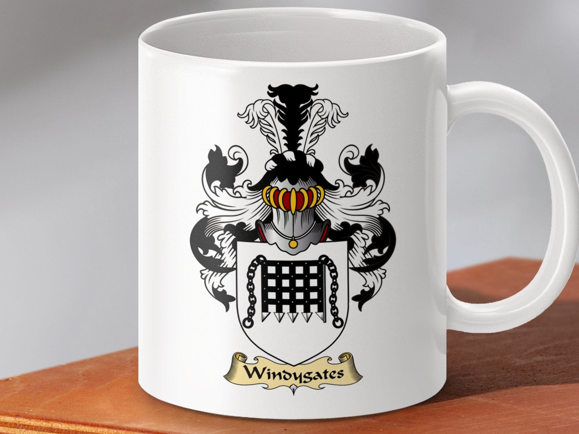 Physical Item 11oz / White Windsays Clan Coat Of Arms Scottish Clan Mug