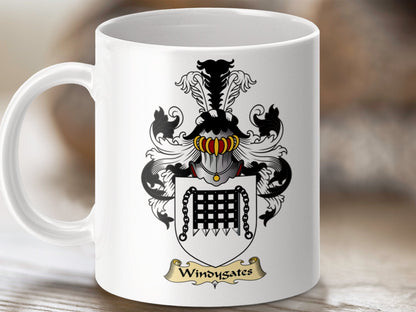 Physical Item 11oz / White Windsays Clan Coat Of Arms Scottish Clan Mug