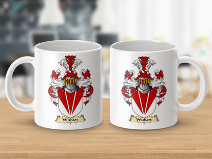 Physical Item 11oz / White Wishart Clan Coat Of Arms Scottish Mug