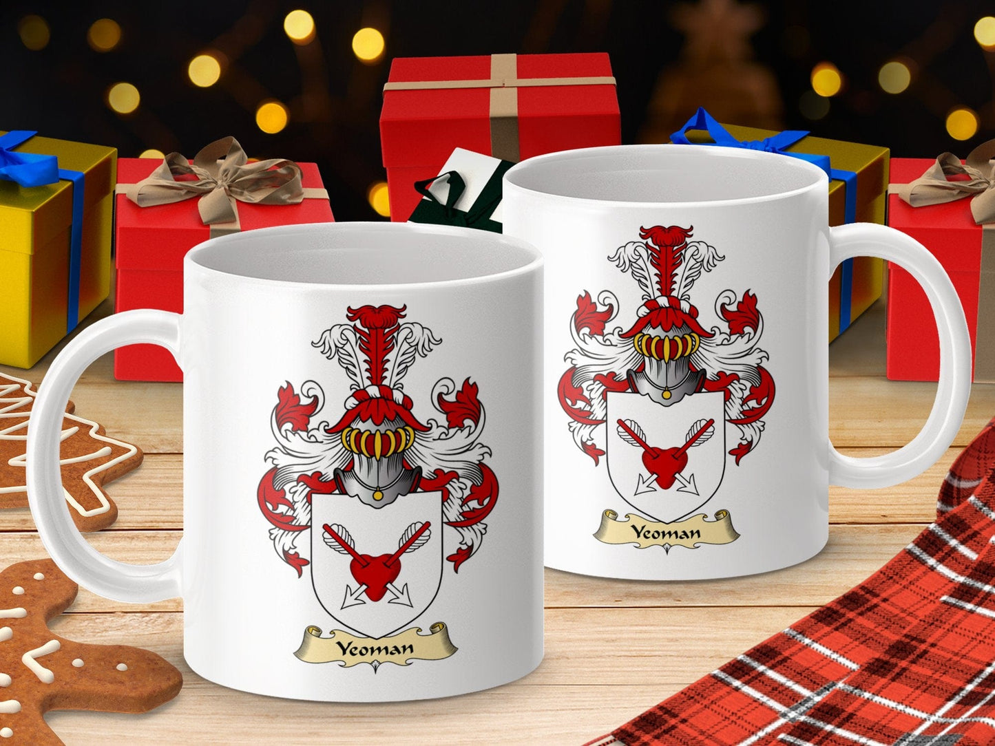 Physical Item 11oz / White Yeoman Clan Coat Of Arms Scottish Heritage Mug