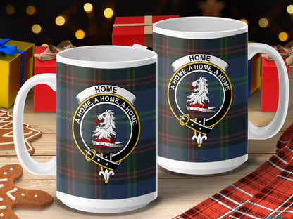 Physical Item 15oz / 15oz / White HOME A HOME A HOME Lion Scottish Tartan Crest mug