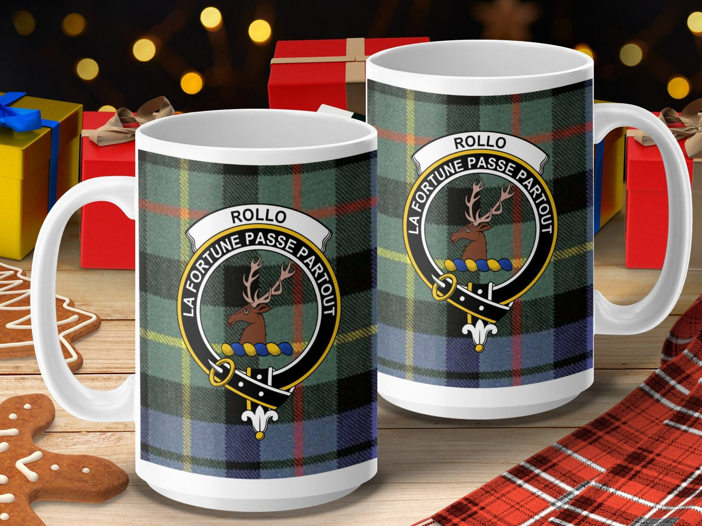 Physical Item 15oz / 15oz / White Rollo Clan Scottish La Fortune Passe Partout Mugs