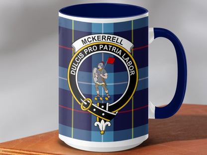 Physical Item 15oz / Dark Blue McKerrell Clan Dulcis Pro Patria Labor Mug