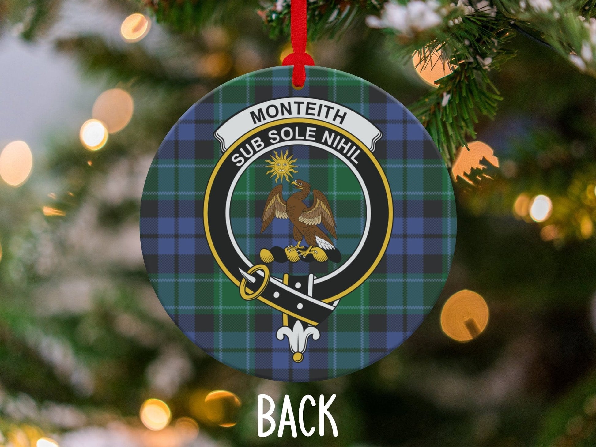 Physical Item 3.6" Monteith Sub Sole Nihil Tartan Christmas Ornaments