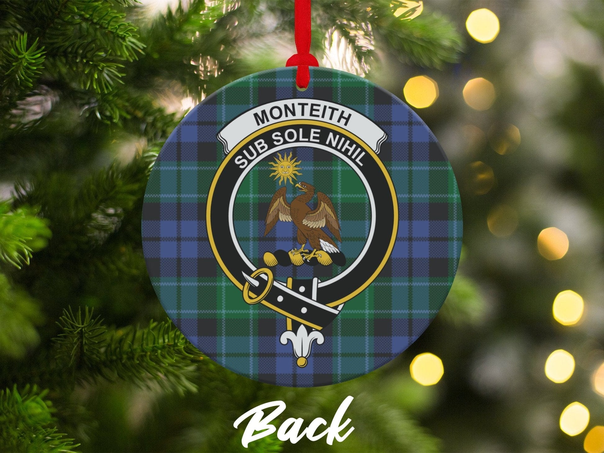 Physical Item 3.6" Monteith Sub Sole Nihil Tartan Christmas Ornaments