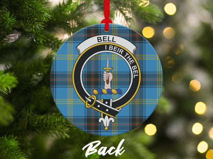 Physical Item 3.6" Scottish Bell I Beir The Bel Clan Crest Tartan Ornaments