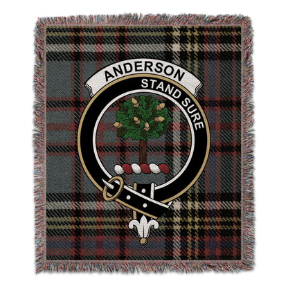 Physical Item 50" x 60" Anderson Clan Scottish Tartan Woven Blanket