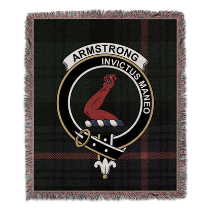 Physical Item 50" x 60" Armstrong Clan Scottish Tartan Background Woven Blanket