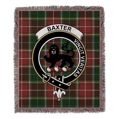 Physical Item 50" x 60" Baxter Clan Scottish Tartan Scottish Woven Blanket