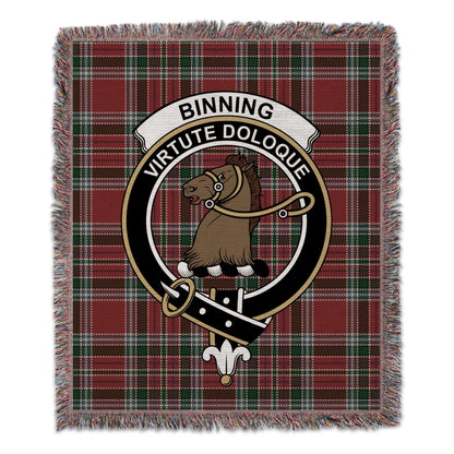 Physical Item 50" x 60" Binning Clan Scottish Tartan woven blanket