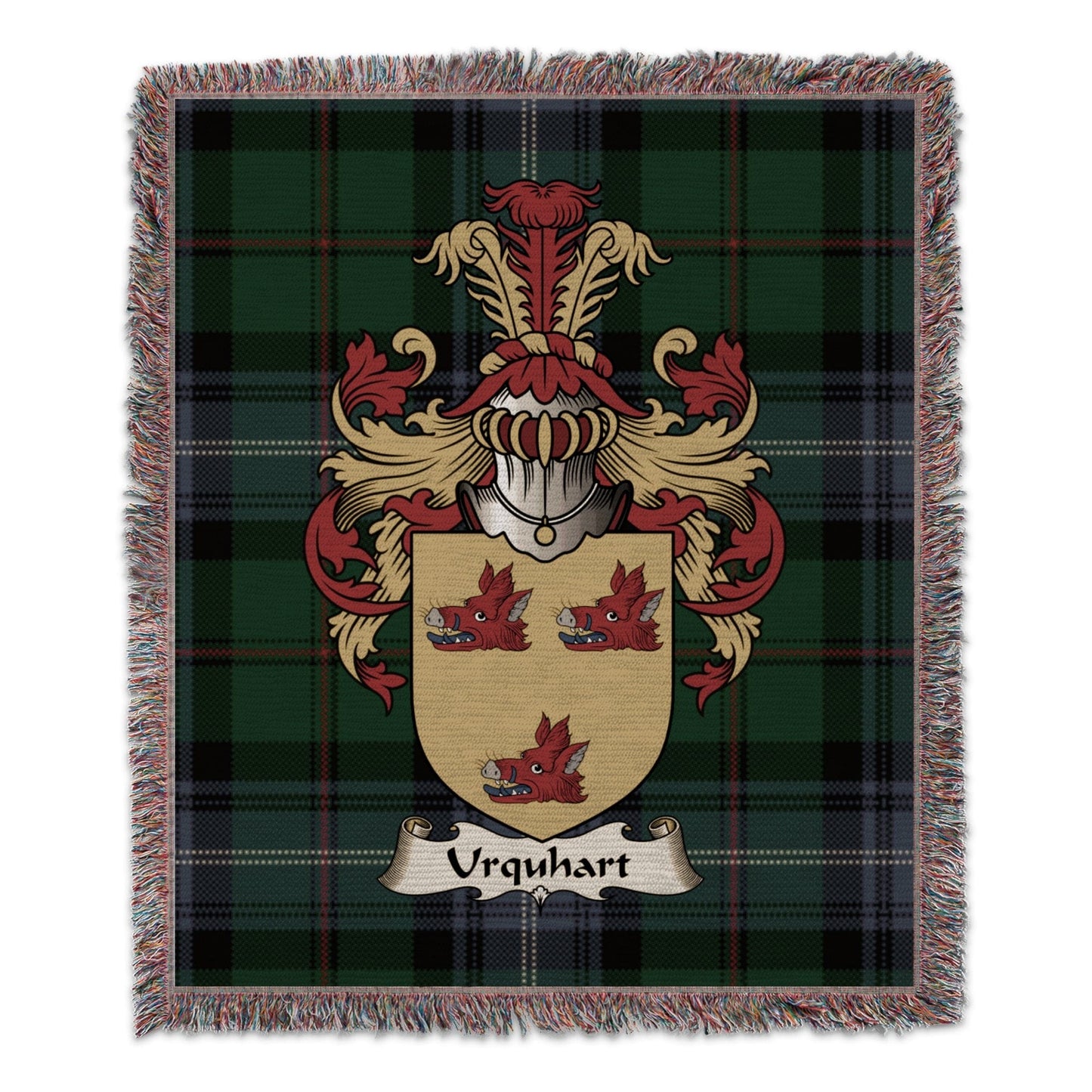 Physical Item 50" x 60" Choose Any Scottish Clan Coat Of Arms Woven Blanket