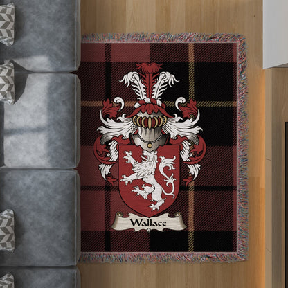 Physical Item 50" x 60" Choose Any Scottish Clan Coat Of Arms Woven Blanket