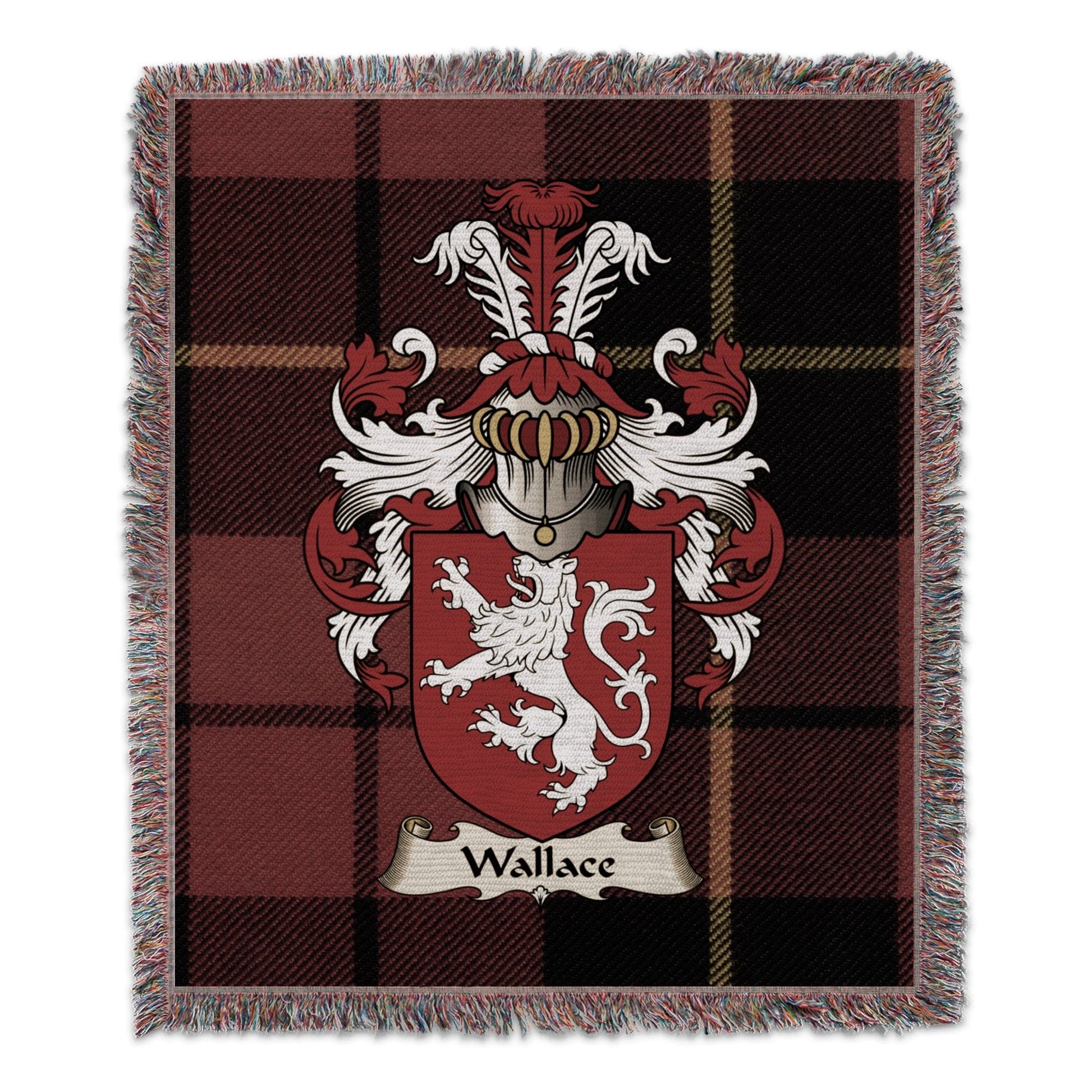 Physical Item 50" x 60" Choose Any Scottish Clan Coat Of Arms Woven Blanket