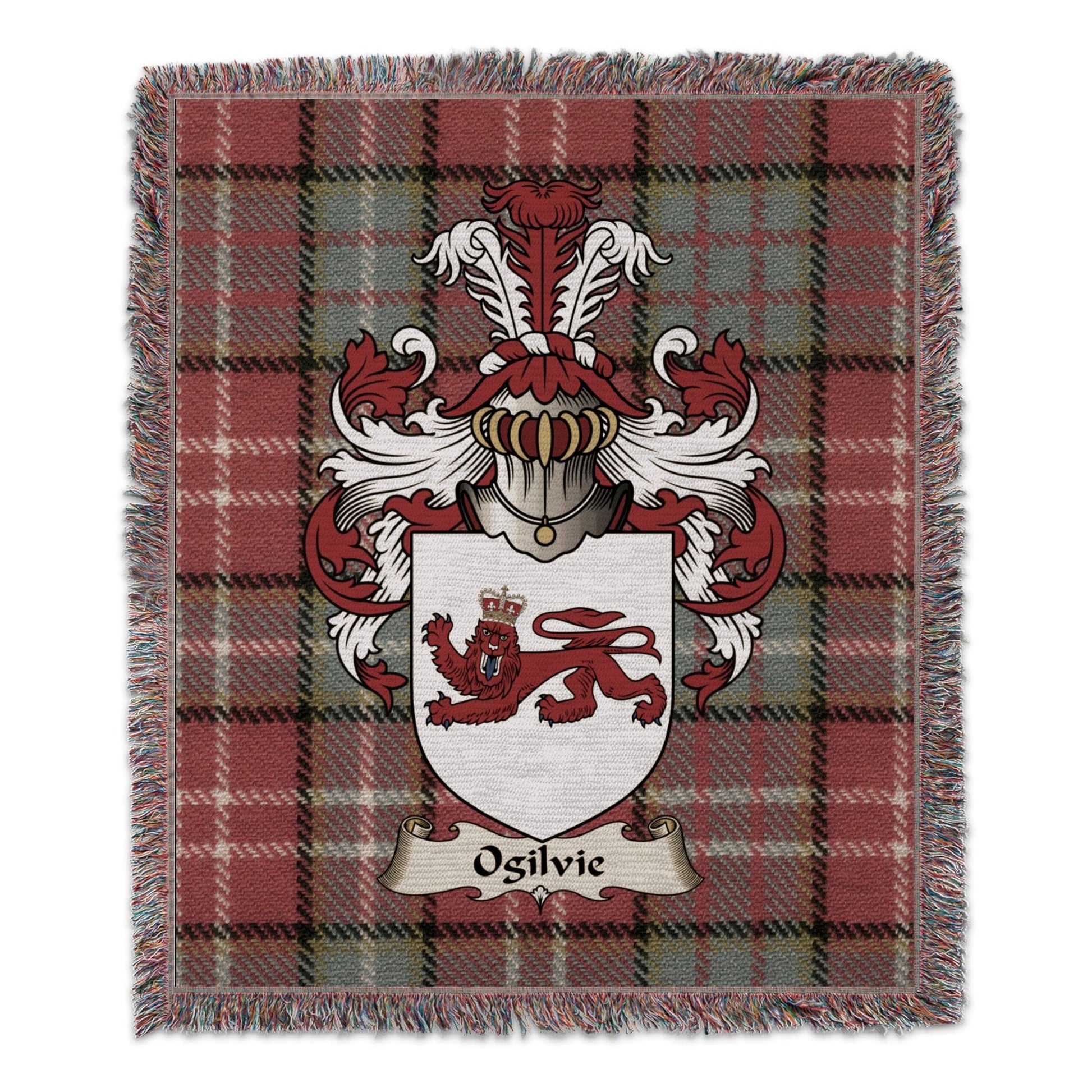 Physical Item 50" x 60" Choose Any Scottish Clan Coat Of Arms Woven Blanket