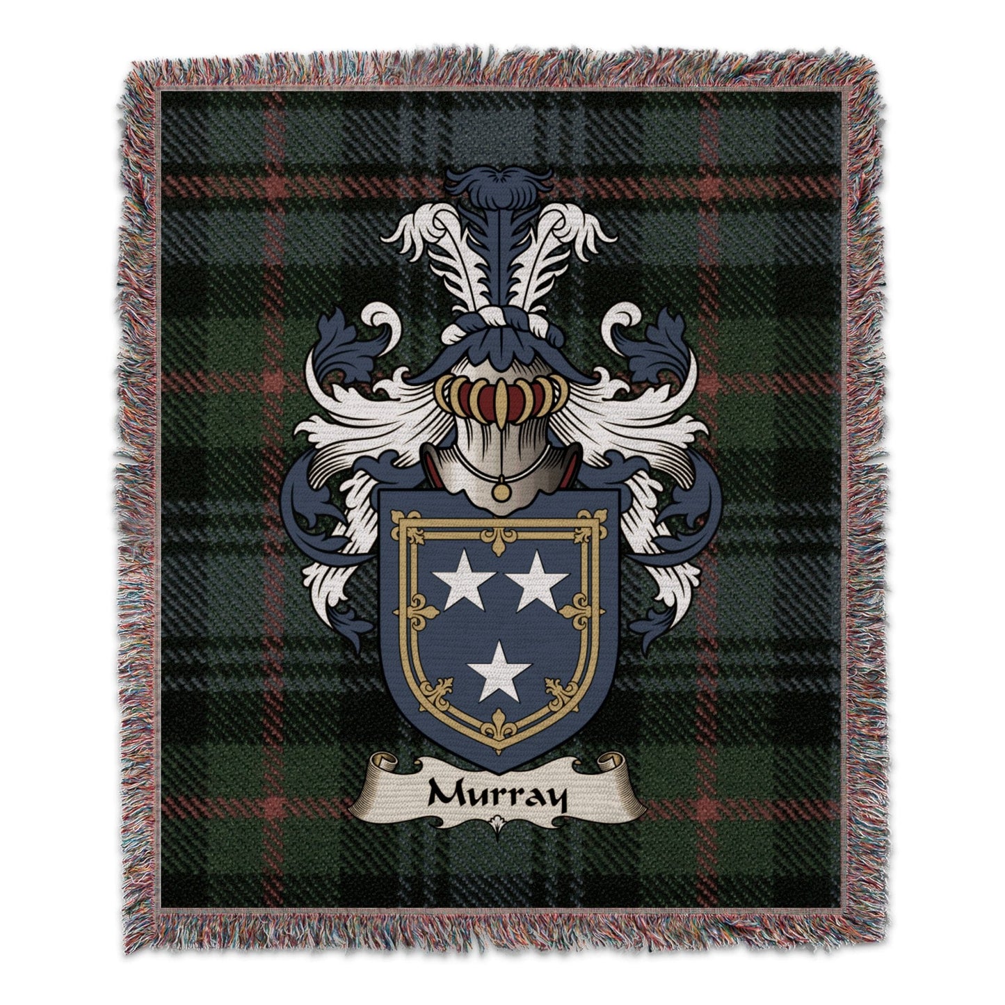 Physical Item 50" x 60" Choose Any Scottish Clan Coat Of Arms Woven Blanket