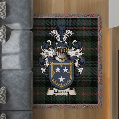 Physical Item 50" x 60" Choose Any Scottish Clan Coat Of Arms Woven Blanket