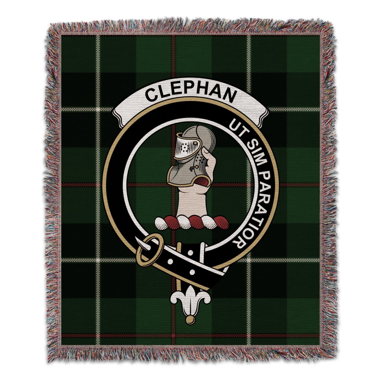 Physical Item 50" x 60" Clephan Clan Scottish Tartan Woven blanket