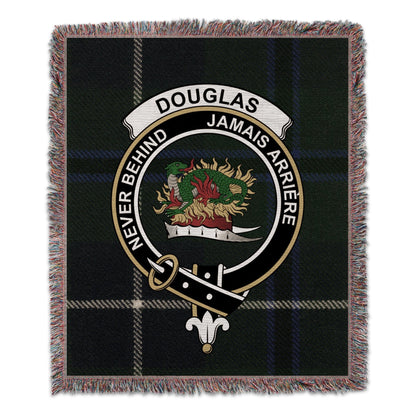 Physical Item 50" x 60" Douglas Clan Scottish Tartan Woven Blanket