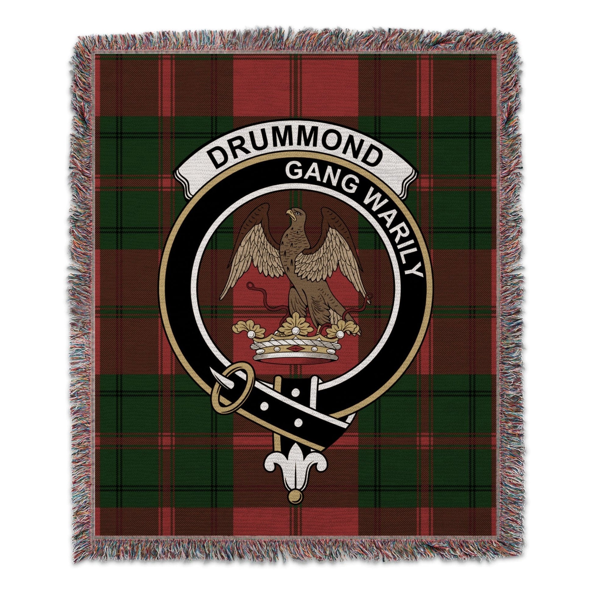 Physical Item 50" x 60" Drummond Clan Scottish Tartan Woven Blanket