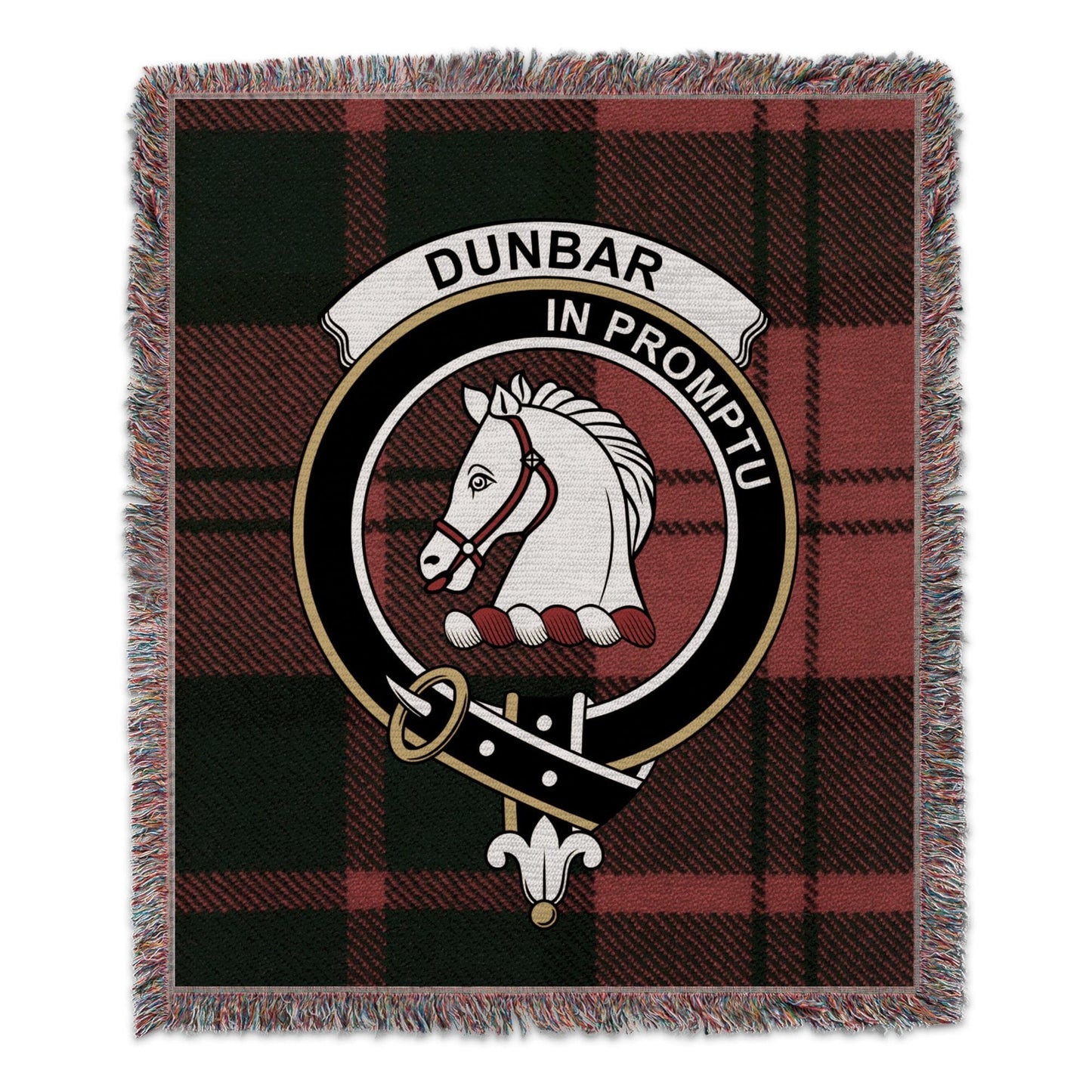 Physical Item 50" x 60" Dunbar Clan Scottish Tartan woven blanket