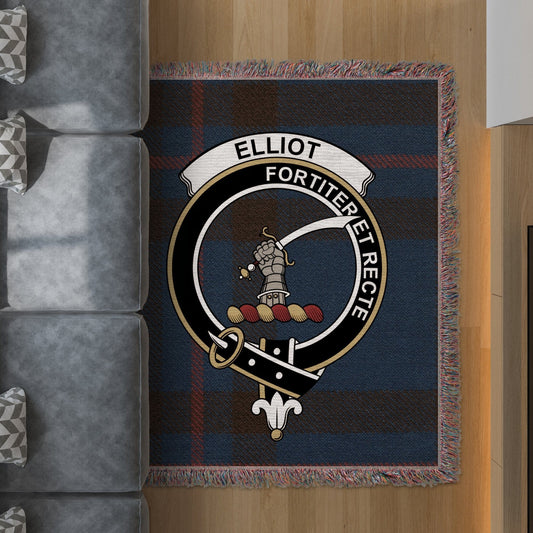 Physical Item 50" x 60" Elliot Clan Scottish Tartan Woven Blanket