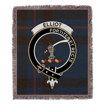 Physical Item 50" x 60" Elliot Clan Scottish Tartan Woven Blanket