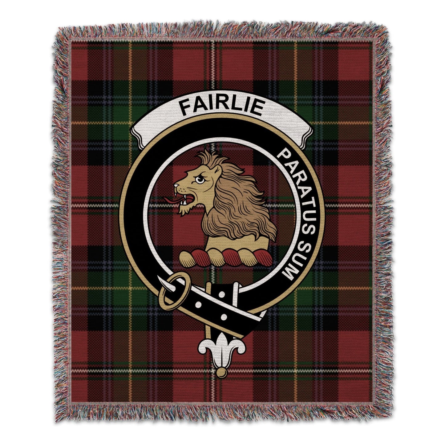 Physical Item 50" x 60" Fairlie Clan Scottish Tartan Woven Blanket