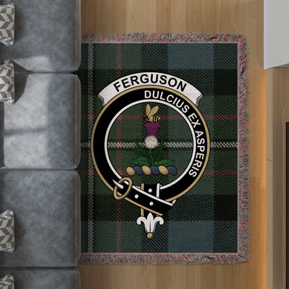 Physical Item 50" x 60" Ferguson Scottish Clan Crest Tartan Woven Blanket