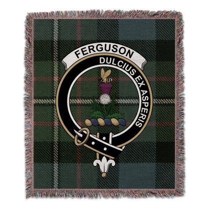 Physical Item 50" x 60" Ferguson Scottish Clan Crest Tartan Woven Blanket