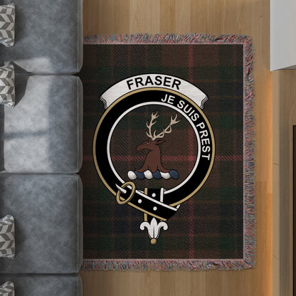 Physical Item 50" x 60" Fraser Clan Scottish Tartan Woven Blanket