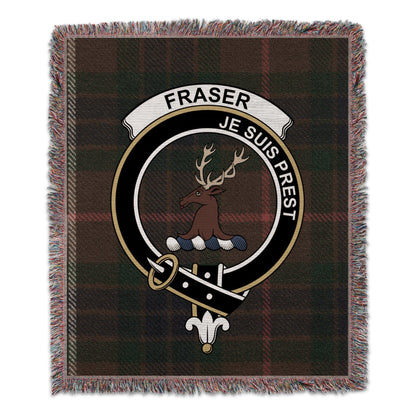 Physical Item 50" x 60" Fraser Clan Scottish Tartan Woven Blanket